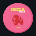 Ibiza, Reiskunst, Preppy, Preppy Art, Roze Magneet<br><div class="desc">Een prachtig reiskunstontwerp dat de zonnige dagen van Ibiza vastlegt. Het is een perfecte aanvulling op elke plaats en zou een geweldige aanvulling op je leven, vooral als je op zoek bent naar een roze esthetiek.</div>