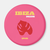 Ibiza, Reiskunst, Preppy, Preppy Art, Roze Magneet (Voorkant)