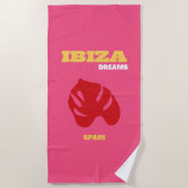 Ibiza, Reiskunst, Preppy, Preppy Art, Roze Strandlaken (Voorkant)