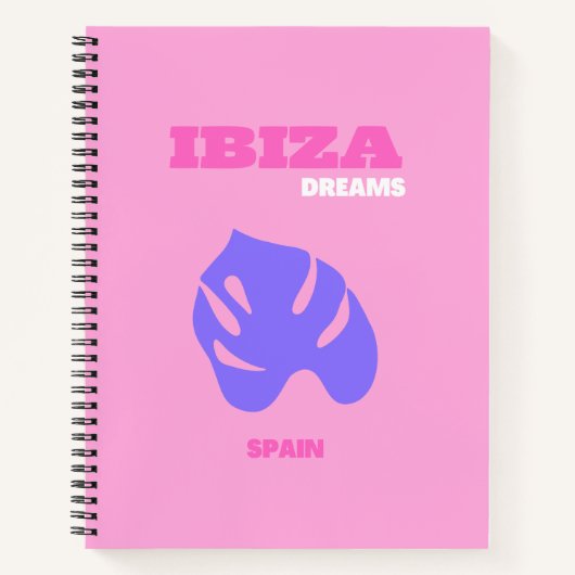 Ibiza, Reiskunst, Preppy, Preppy Kamer, Roze Notitieboek (Voorkant)