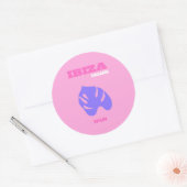 Ibiza, Reiskunst, Preppy, Preppy Kamer, Roze Ronde Sticker (Envelop)