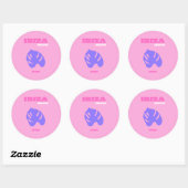 Ibiza, Reiskunst, Preppy, Preppy Kamer, Roze Ronde Sticker (Vel)