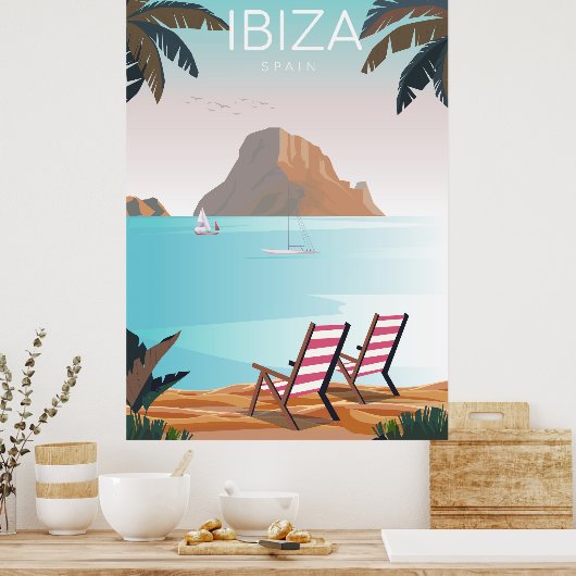 Ibiza reisposter poster (Keuken)