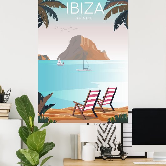 Ibiza reisposter poster (Thuiskantoor)