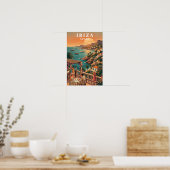 Ibiza Reisposter Vintage Stijl Spaans Eiland Poster (Keuken)