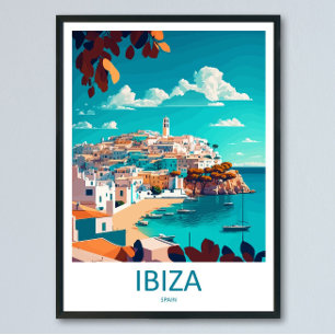 Ibiza Reisprint Muur Kunst Ibiza Muur Hangen Thuis Poster