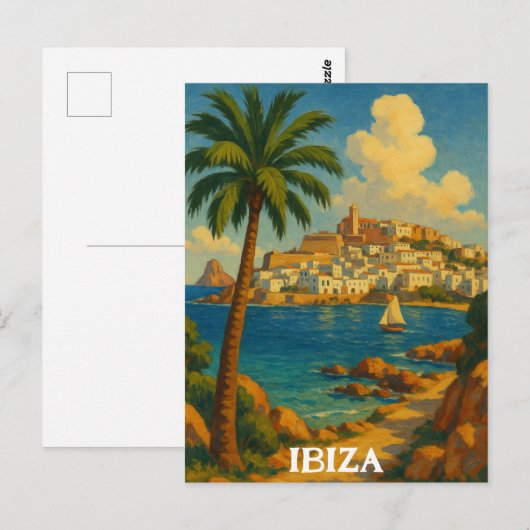  Ibiza Reizen Retro Balearen Briefkaart (Voorkant / Achterkant)