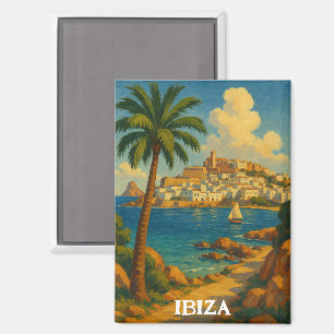  Ibiza Reizen Retro Balearen Magneet