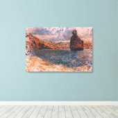 Ibiza: Sa Polleta des Punset & Benirras Sunset Art Canvas Afdruk (Insitu (Houten vloer))