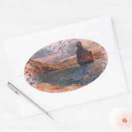 Ibiza: Sa Polleta des Punset & Benirras Sunset Art Ovale Sticker