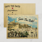 Ibiza Save the Date  Spain Aankondigingskaart (Voorkant / Achterkant)