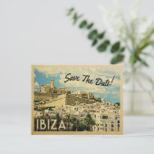 Ibiza Save the Date  Spain Aankondigingskaart (Staand voorkant)