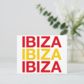IBIZA Spaanse vlag Briefkaart (Staand voorkant)