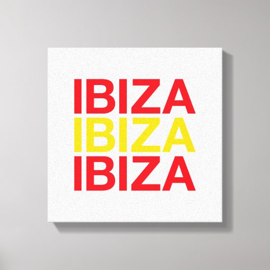 IBIZA Spaanse vlag Canvas Afdruk (Voorkant)
