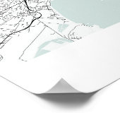 Ibiza Spain Blue Water Street Map Poster (Hoek)