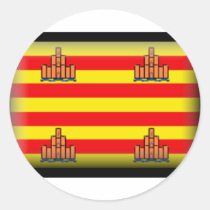 Ibiza Spain Flag Ronde Sticker