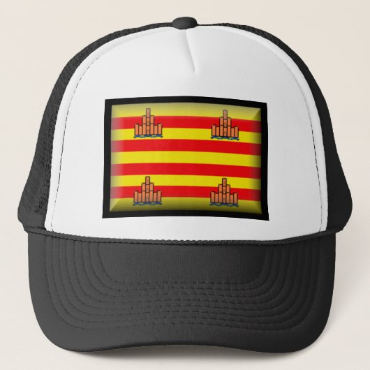 Ibiza Spain Flag Trucker Pet (Voorkant)