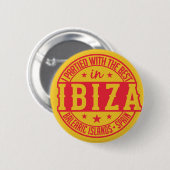 IBIZA Spain-knoppen Ronde Button 5,7 Cm (Voorkant /achterkant)