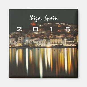 Ibiza Spain Nacht keer Fridge Magnet Change Year