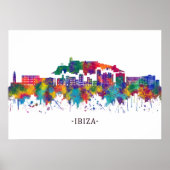Ibiza Spain Skyline Poster (Voorkant)