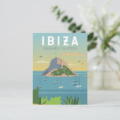 Ibiza Spain Travel  Art Briefkaart (Staand voorkant)