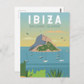 Ibiza Spain Travel  Art Briefkaart (Voorkant / Achterkant)