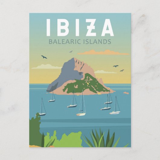 Ibiza Spain Travel  Art Briefkaart (Voorkant)