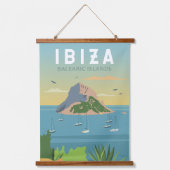 Ibiza Spain Travel Art Hangend Wandkleed (Voorkant)