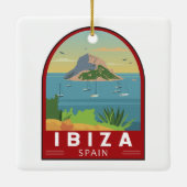 Ibiza Spain Travel  Art Keramisch Ornament (Achterkant)