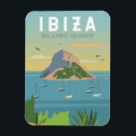 Ibiza Spain Travel  Art Magneet<br><div class="desc">Ibiza-vectorkunstontwerp. Ibiza is een van de Balearen,  een eilandengroep van Spanje in het Middellandse-Zeegebied. Het is bekend om het levendige nachtleven in Ibiza Town en Sant Antoni.</div>