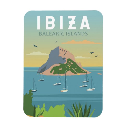 Ibiza Spain Travel  Art Magneet (Verticaal)