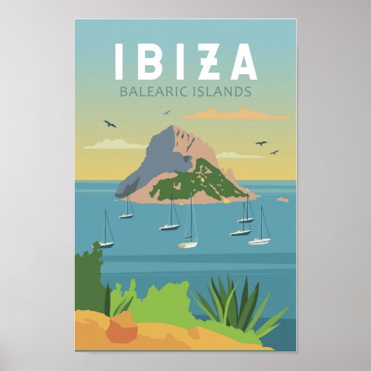 Ibiza Spain Travel  Art Poster (Voorkant)