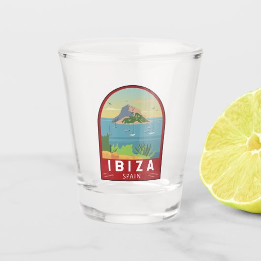 Ibiza Spain Travel  Art Shot Glas (Voorkant)