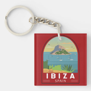 Ibiza Spain Travel  Art Sleutelhanger