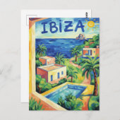 Ibiza Spain Travel Briefkaart (Voorkant / Achterkant)