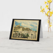 Ibiza Spain Vintage Travel Kaart (Gele Bloem)