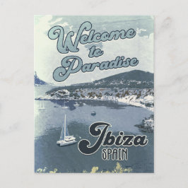 Ibiza Spain Vintage Travel Poster Briefkaart