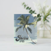 Ibiza Spain Vintage Travel Poster Briefkaart (Staand voorkant)