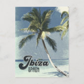 Ibiza Spain Vintage Travel Poster Briefkaart (Voorkant)