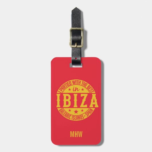 IBIZA Spanje aangepast bagagelabel (Voorkant verticaal)