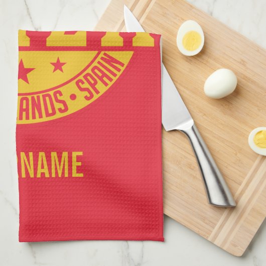 IBIZA-spanje, aangepast monogram handdoek (Quarter Fold)