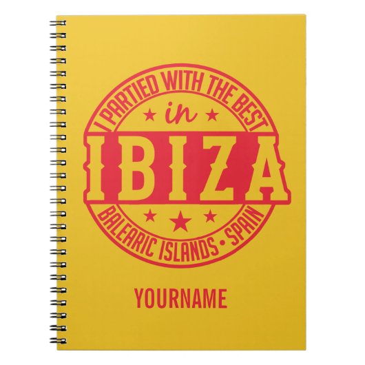 IBIZA Spanje aangepast notitieboek (Voorkant)