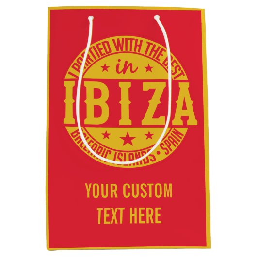 IBIZA Spanje aangepaste cadeaaszakken Medium Cadeauzakje (Voorkant)