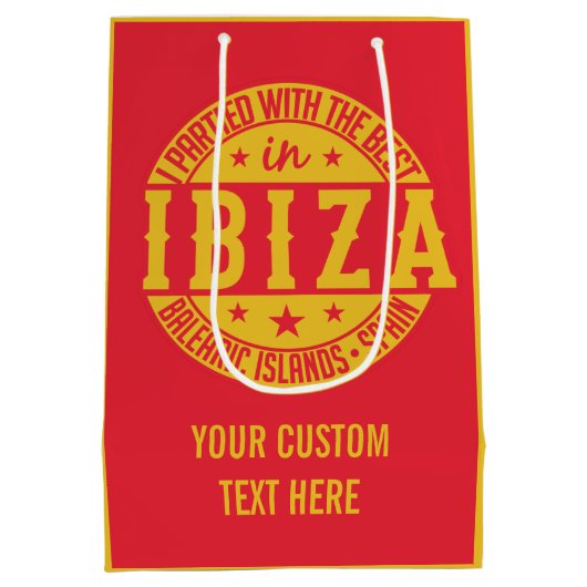IBIZA Spanje aangepaste cadeaaszakken Medium Cadeauzakje (Achterkant)