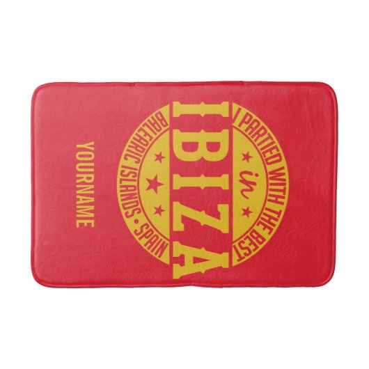 IBIZA Spanje aangepaste monogram badmat (Voorkant)