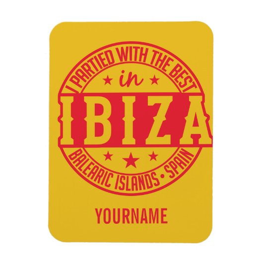IBIZA Spanje aangepaste monogram magneet (Verticaal)