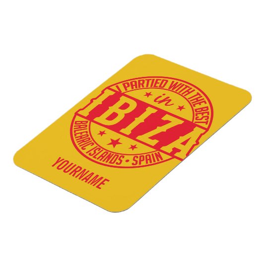 IBIZA Spanje aangepaste monogram magneet (Linkerzijde)