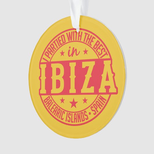 IBIZA Spanje aangepaste ornament (voorkant)