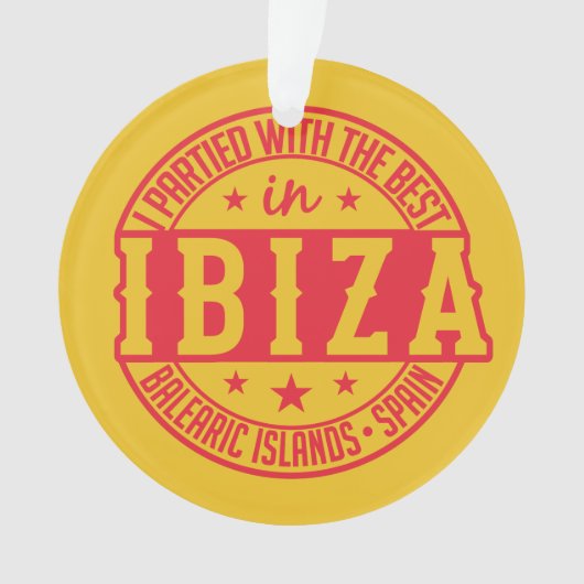 IBIZA Spanje aangepaste ornament (voorkant)