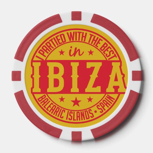 IBIZA Spanje aangepaste poker chips (Voorkant)